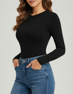 Памучно боди блуза, ПРАШКА, черен, 056