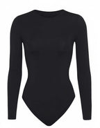 Памучно боди блуза, БИКИНА, черен, 055