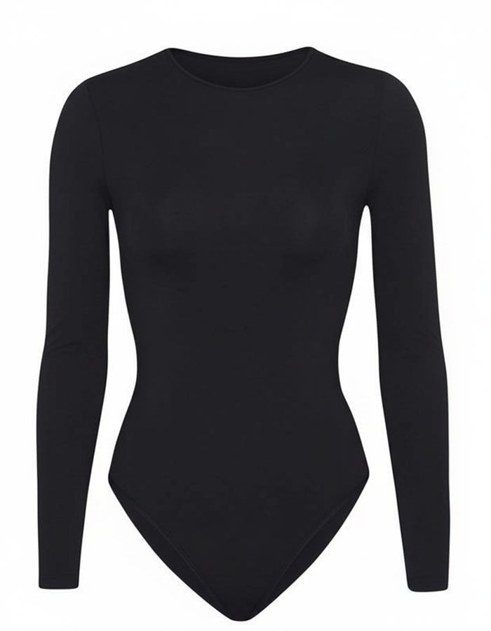 Памучно боди блуза, БИКИНА, черен, 055