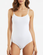 Памучно боди с тънка презрамка, ПРАШКА, бяло, 057