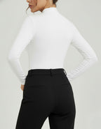 Памучно боди блуза полуполо, ПРАШКА, бял, 066