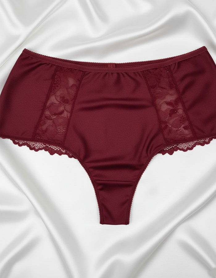 Луксозна бразилиана с висока талия, Komfi waist, бордо , 080