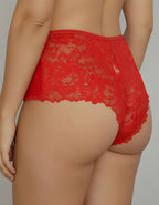 Луксозна бразилиана с висока талия, Komfi waist, червен, 080