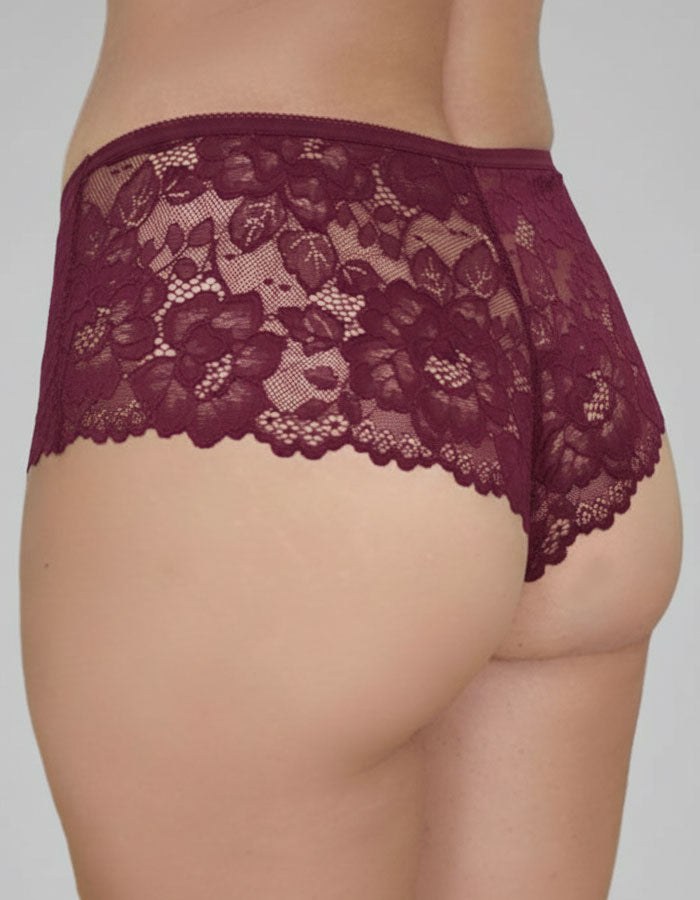 Луксозна бразилиана с висока талия, Komfi waist, бордо , 080