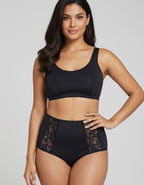 3 броя луксозни бразилиани с висока талия, Komfi waist, черен, 080