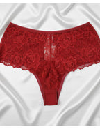 Луксозна бразилиана с висока талия, Komfi waist, червен, 080