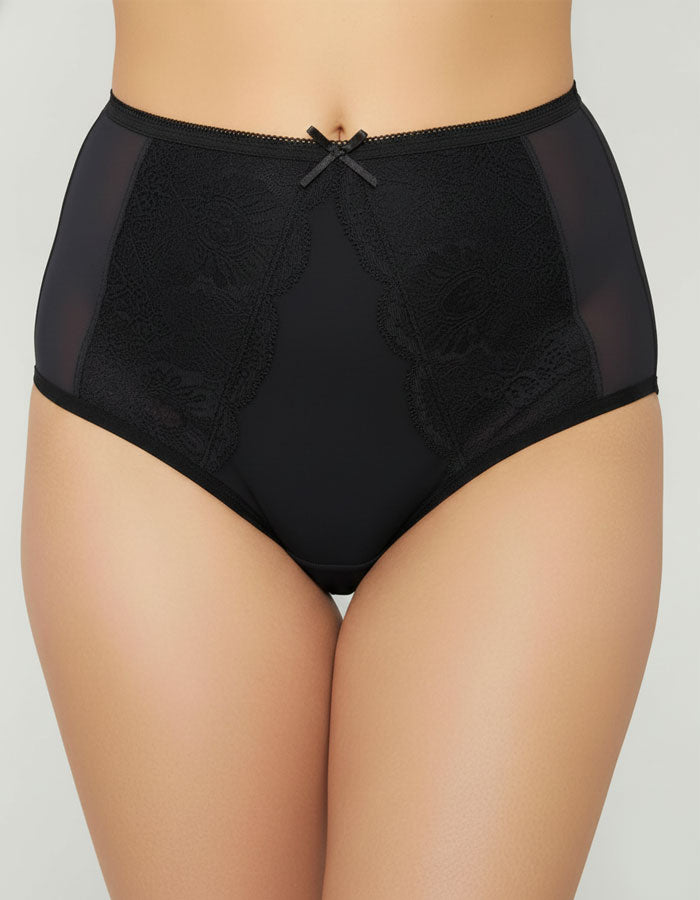 Луксозна, красива и удобна бразилиана от микрофибър, дантела и тюл. Дантелата отпред е положена върху бежовия микрофибър и придава загадъчна визия. Бразилианата е идеалния ви избор за вашия панталон или дънки с висока талия, за да е завършена цялостната ви визия.
Моделът е вдъхновен от идеята при съчетание на удобство и секси излъчване.
Женствените комбинации от класически и винаги актуални цветове прави моделът привлекателен и неустоим.
Моделът е с висока талия и секси визия.
Дизайнът на дантелата може да 