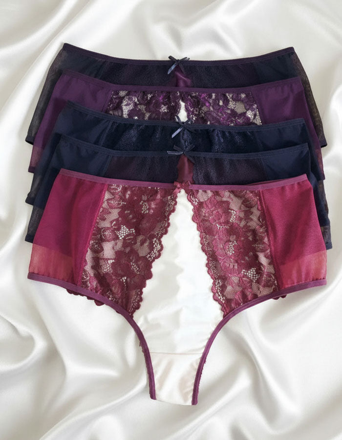 3 броя луксозни бразилиани с висока талия, микс, 082