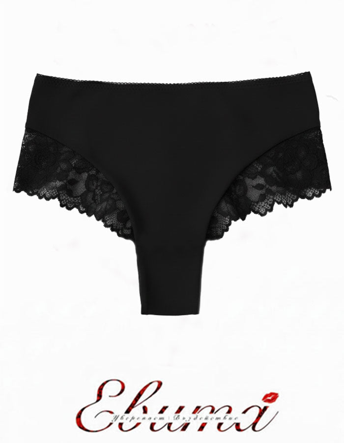 Този модел съчетава изискан стил и комфорт. Изработен от меко и еластично микрофибърно трико в горната част и фина флорална дантела отстрани и отзад, той придава елегантен силует и женствена визия. Високата талия оформя плавно линията на тялото, като осигурява допълнително прикритие и подкрепа, без да стяга.

Детайли:
&nbsp;Висока талия за оформящ ефект

&nbsp;Елегантна полупрозрачна дантела в задната част

&nbsp;Плосък завършек в кройката за по-малка видимост под дрехите

&nbsp;Подходящ за ежедневие и спец