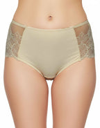 Сет от 3 броя луксозни бикини с висока талия от микрофибър и дантела, Микс, 112