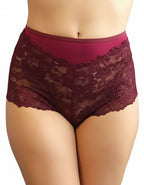 Памучна бикина/ боксер с дантела, Elegance, бордо , 119