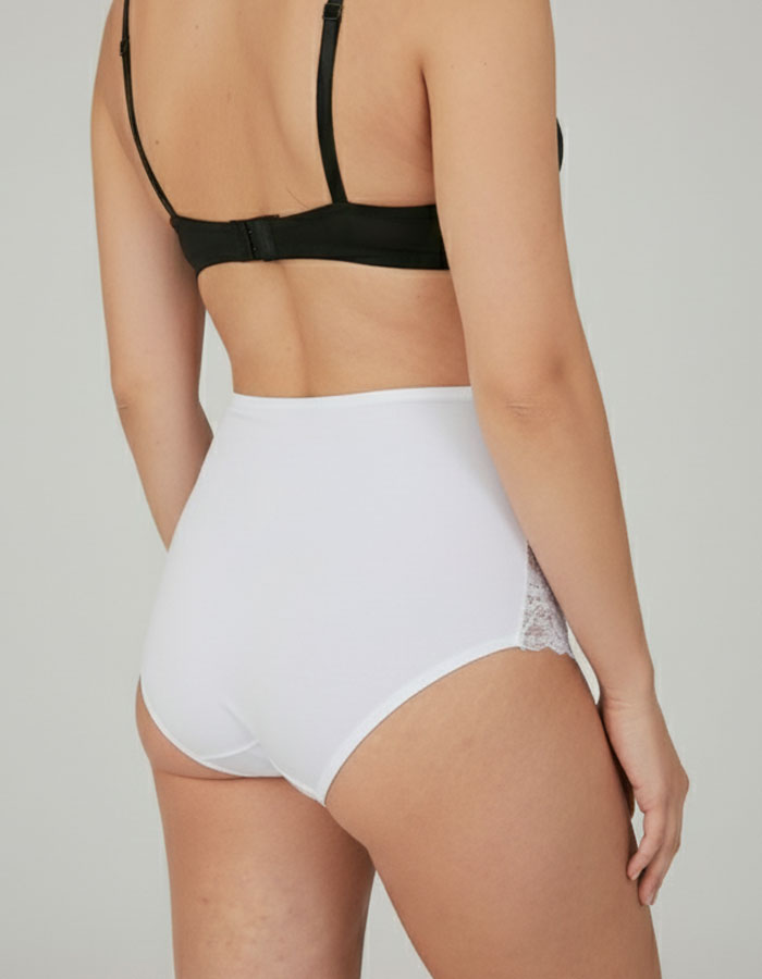 Памучна бикина/ боксер с дантела, Elegance, бял , 119