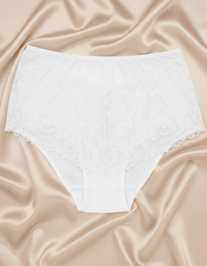 Памучна бикина/ боксер с дантела, Elegance, бял , 119