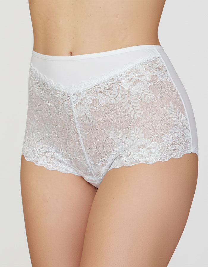 Памучна бикина/ боксер с дантела, Elegance, бял , 119