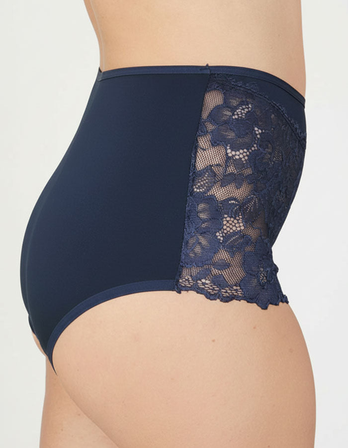 Памучна бикина/ боксер с дантела, Elegance, тъмно син, 119