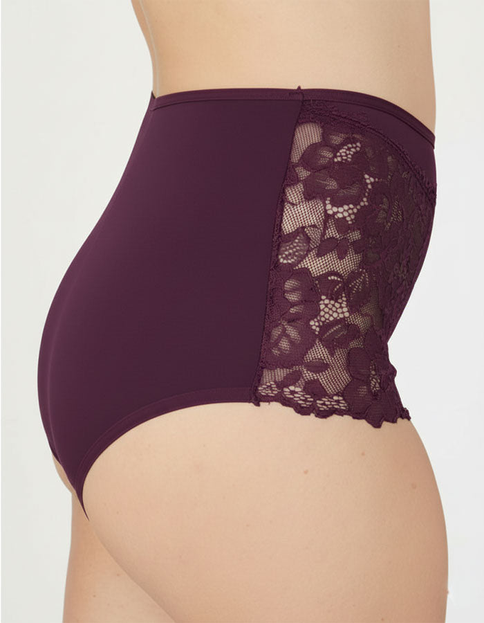 Памучна бикина/ боксер с дантела, Elegance, патладжан, 119