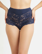 Памучна бикина/ боксер с дантела, Elegance, тъмно син, 119