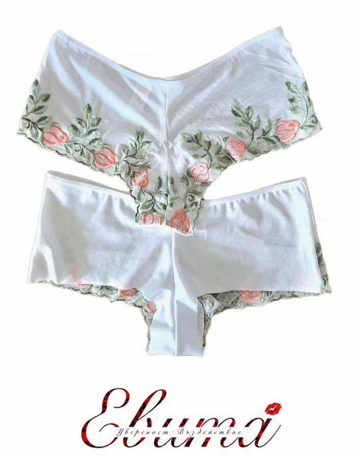 Боксер/ бразилиана от бродерия, Premium lace, цветна, 129