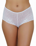 Луксозен боксер/бразилиана от бродерия, бял, Premium lace, бяла, 129