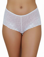 Луксозен боксер/бразилиана от бродерия, бял, Premium lace, бяла, 129