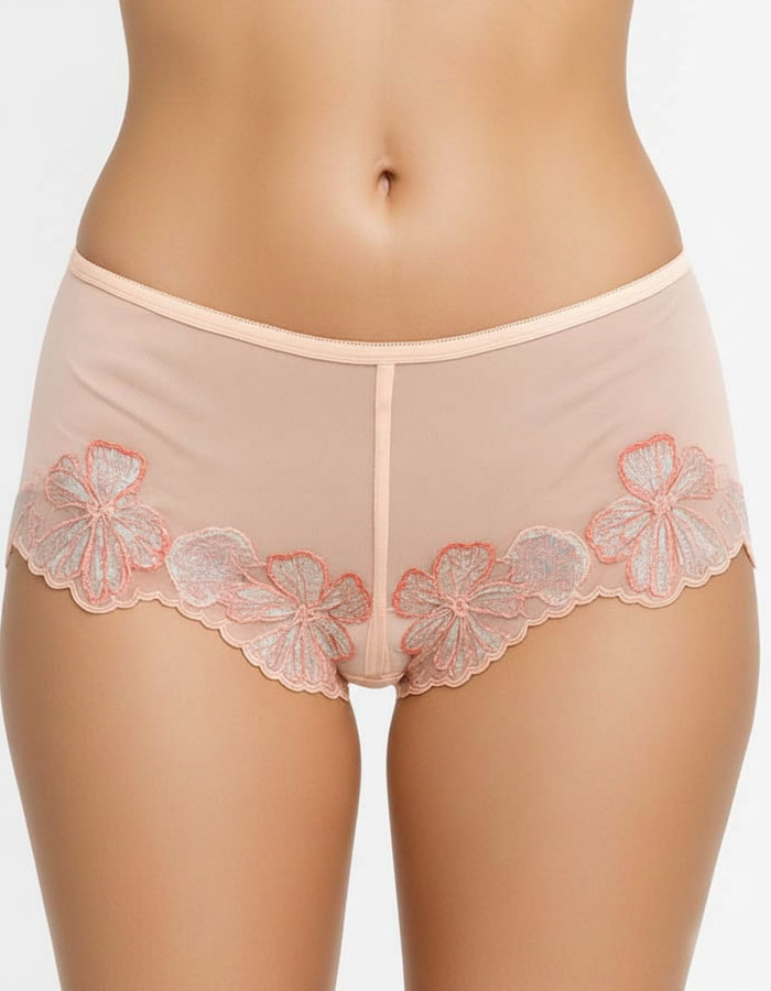 Боксер/ бразилиана от бродерия, Premium lace, пеперуди, 129