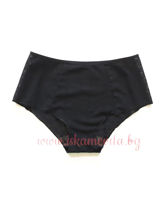 Оформяща бикина с Висока талия без ластик на крачолите, Elegance, черен, 133