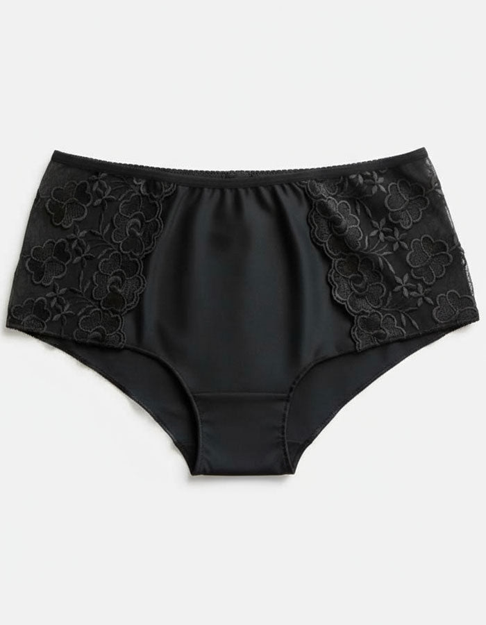 Луксозен боксер от микрофибр с висока талия, Grace, черен, 135