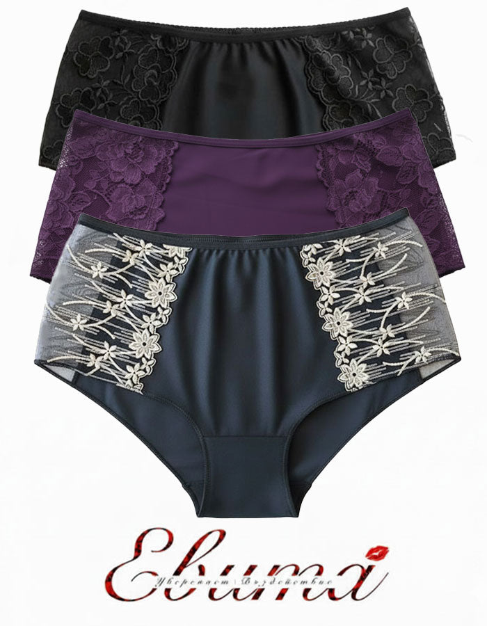 Евита - Въплъщение на Женствеността в Детайлите&nbsp;

Открийте новото ни бижу в колекцията на Евита - изключително женствения боксер, създаден да ви накара да се почувствате специални всеки ден. Нашето предложение комбинира подбрани флорални бродерии с изящен микрофибър, за да ви осигури несравнима елегантност и удобство.

✨ Красота без компромиси: Със своя уникален дизайн, този боксер подчертава вашата женственост, без да жертва комфорта. Без ластик на крачолите, той осигурява свобода на движение и ненадм