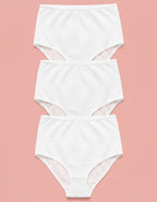 Сет от 3 броя стягаща бикина с висока талия, Fit, бяла ,150