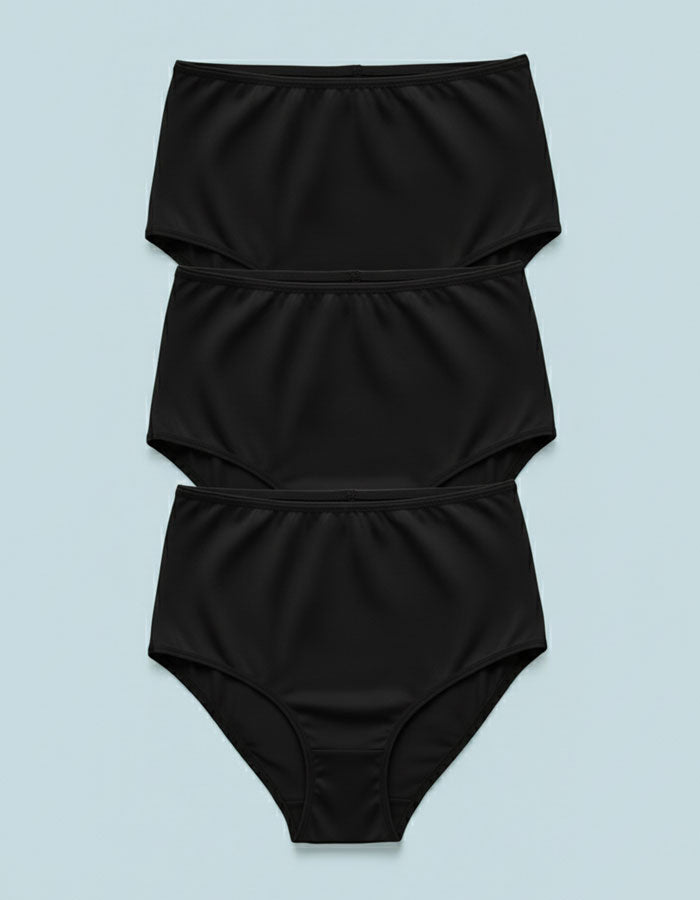 Сет от 3 броя стягаща бикина с висока талия, Fit, черна ,150