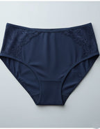 Памучна бикина с висока талия, Natural comfort, тъмно син, 160