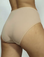 Памучна бикина с висока талия, Natural comfort, бежово, 160