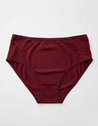 Памучна бикина с висока талия, Natural comfort, бордо, 160