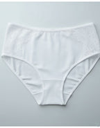 Памучна бикина с висока талия, Natural comfort, бяла , 160