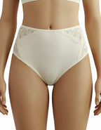 Памучна бикина с висока талия, Natural comfort, екрю, 160