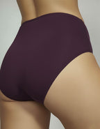 Памучна бикина с висока талия, Natural comfort,патладжан , 160