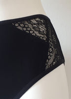 Памучна бикина с висока талия, Natural comfort, черно, 160