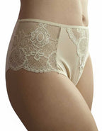 Памучна бикина с висока талия, Aurora, бежово, 161