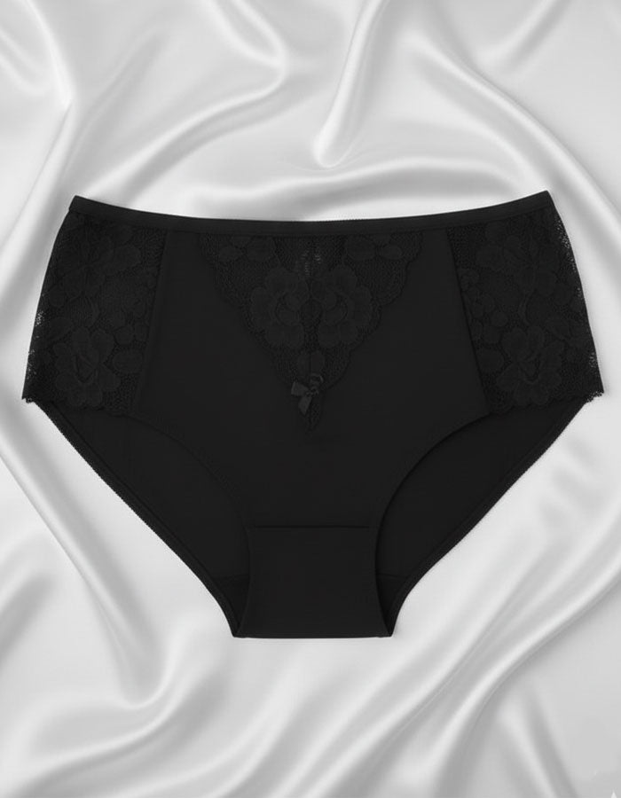 Памучна бикина с висока талия, Aurora, черен, 161