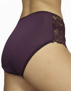 Памучна бикина с висока талия, Aurora, патладжан, 161