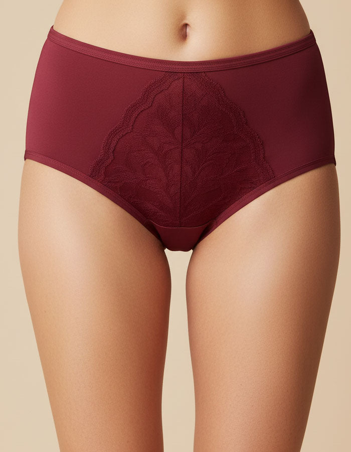 Памучна бикина с висока талия, Neda, бордо, 165