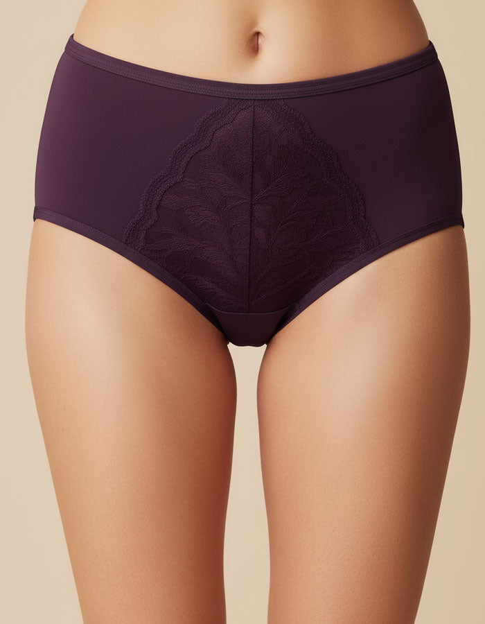 Памучна бикина с висока талия, Neda, патладжан, 165