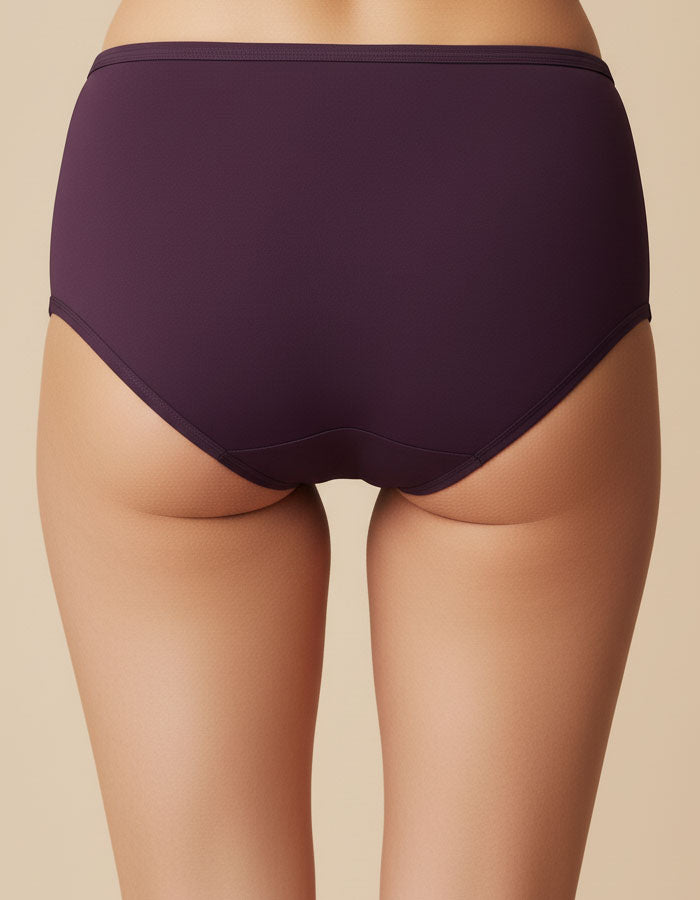 Памучна бикина с висока талия, Neda, патладжан, 165