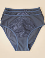 Памучна бикина с висока талия, Neda, тъмно син , 165