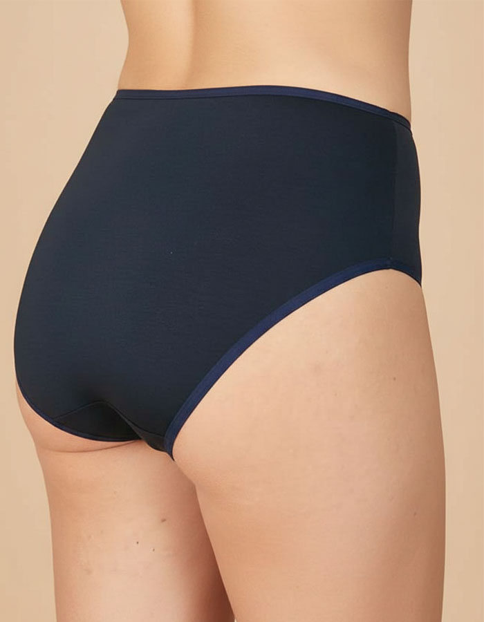 Памучна бикина с висока талия, Neda, тъмно син , 165