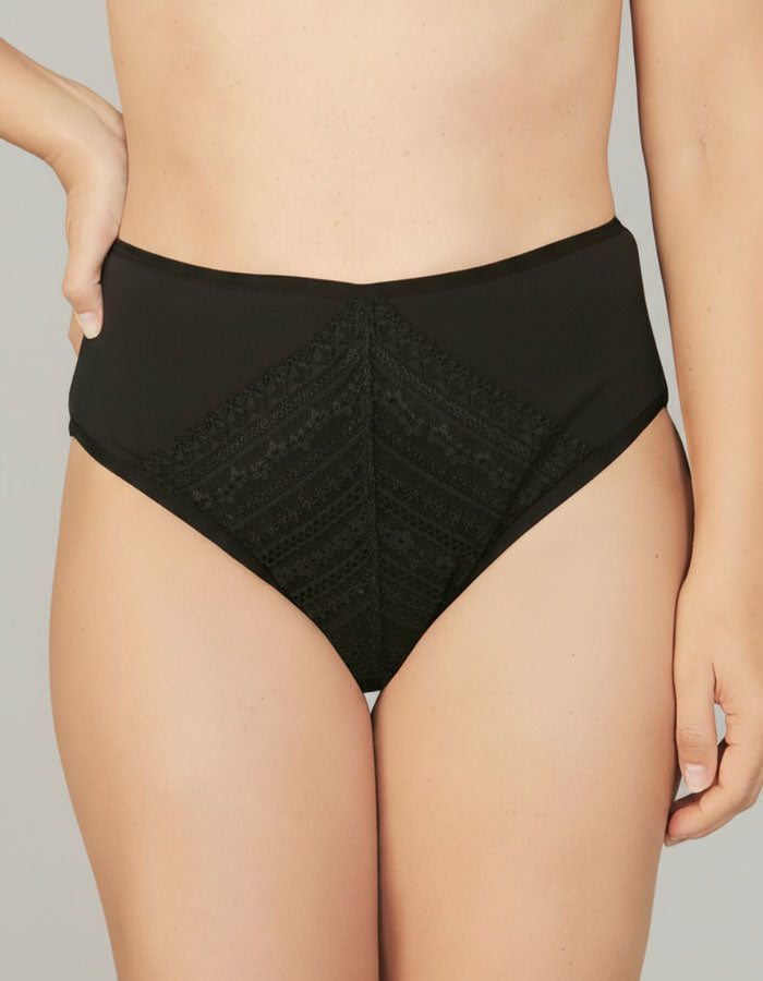 Памучна бикина с висока талия, Neda, черен , 165