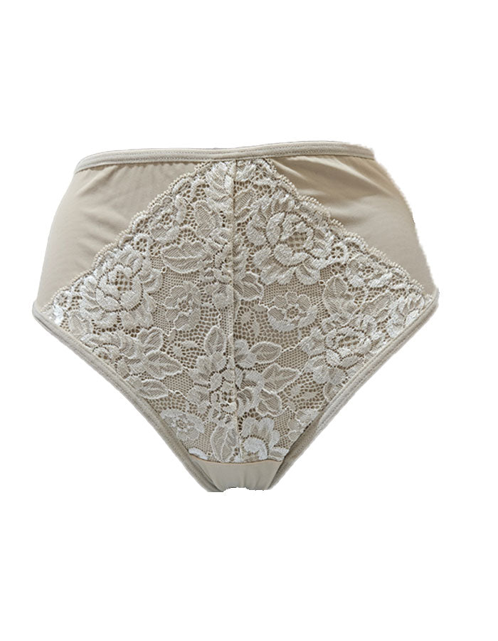 Памучна бикина с висока талия, Neda, бежов, 165