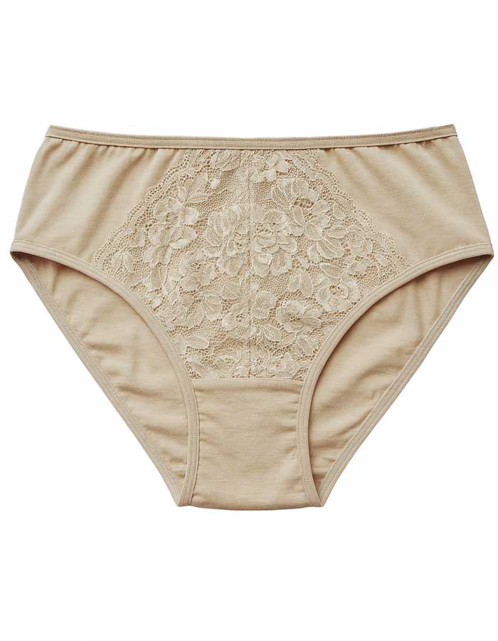 Памучна бикина с висока талия, Neda, бежов, 165