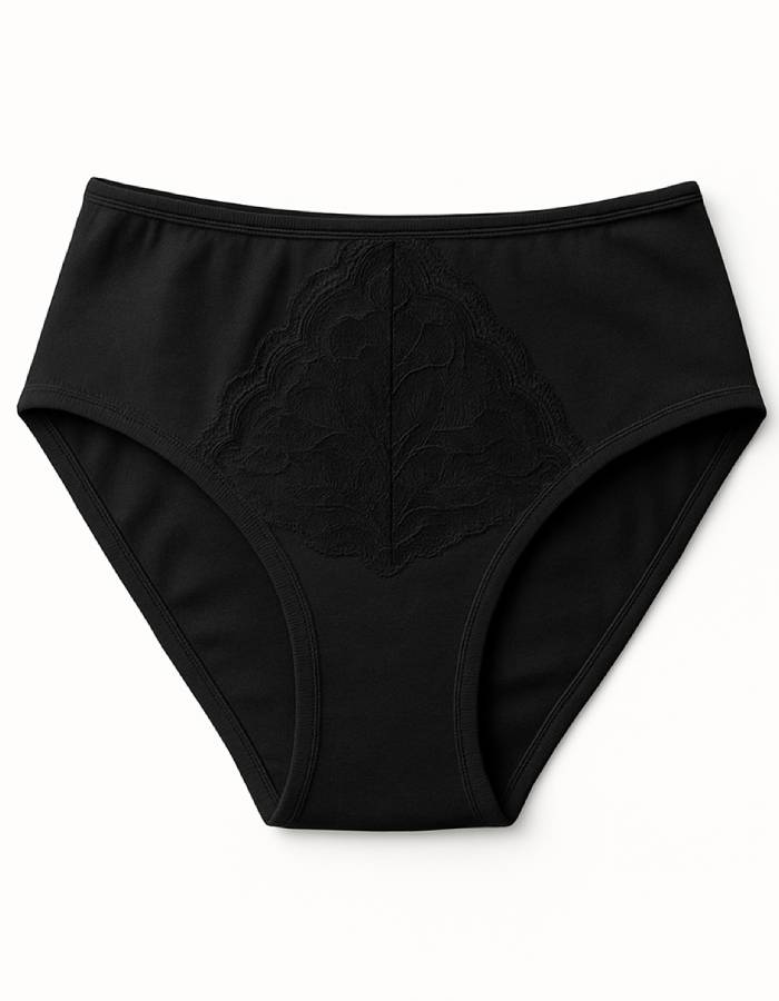 Памучна бикина с висока талия, Neda, черен , 165