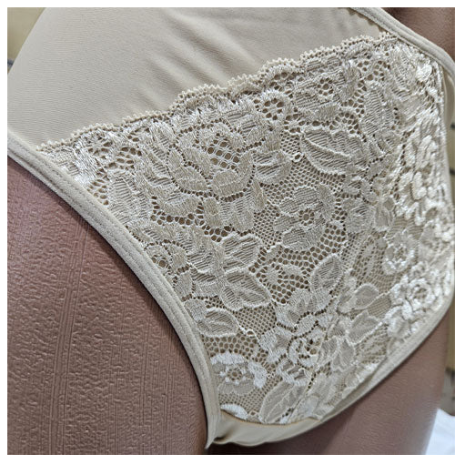 Памучна бикина с висока талия, Neda, екрю, 165